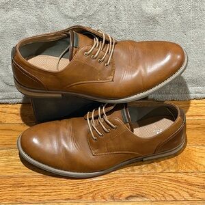Men's JF J.Ferrar Kent Oxford Dress Shoes US Size 12 Brown Tan Eclectic Grandpa